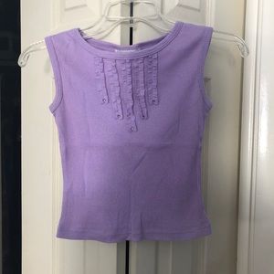Frilly purple tank with rhinestones
